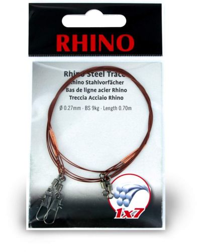 0,27mm Rhino Steel Trace 1x7 0,3m 9kg 2 pieces