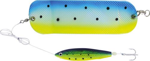 20cm Flasher with Softfish Lure gold swedish flag 0,60mm 1 pieces