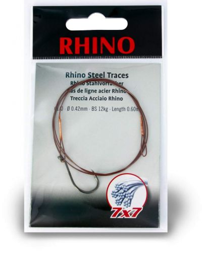 #1/0 Rhino Steel Trace 7x7 12kg 0,42mm 1 pieces 0,6m