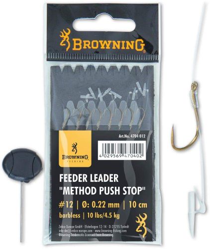 #14 Feeder Leader Method Push Stop bronze 10lbs 0,22mm 10cm 8pcs