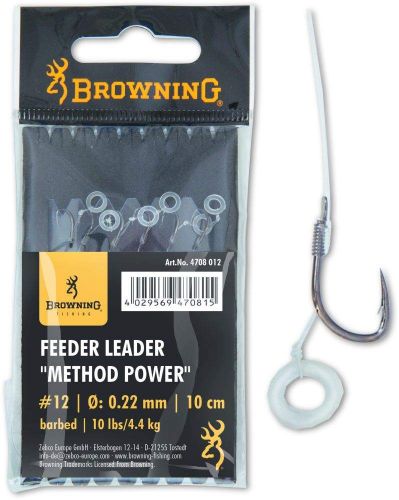 #14 Feeder Leader Method Power Pellet Band bronze 10lbs 0,22mm 10cm 6pcs