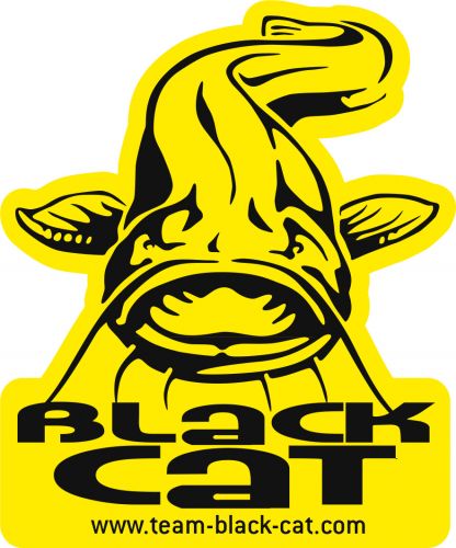 Black Cat Catfish Sticker 9,0cm 7,5cm