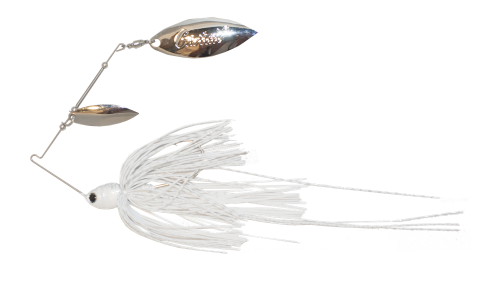 Atlas Spinnerbait 3/8oz White Sliver - Holo Nickel
