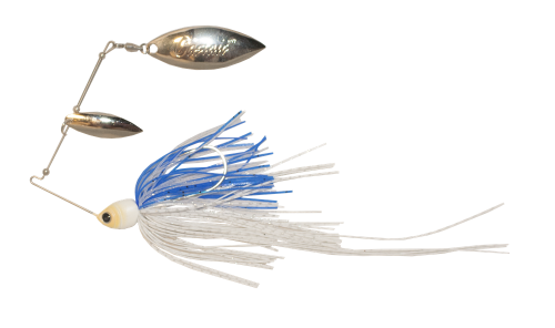 Atlas Spinnerbait 3/8oz Clear / Blue Glimmer - Holo Nickel